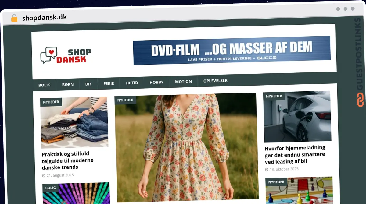 Publish Guest Post on shopdansk.dk