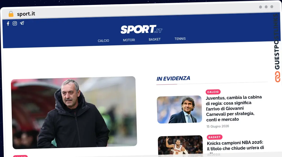 Publish Guest Post on sport.it