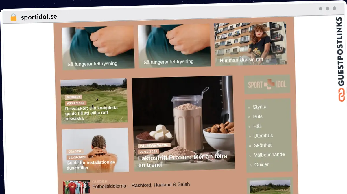 Publish Guest Post on sportidol.se