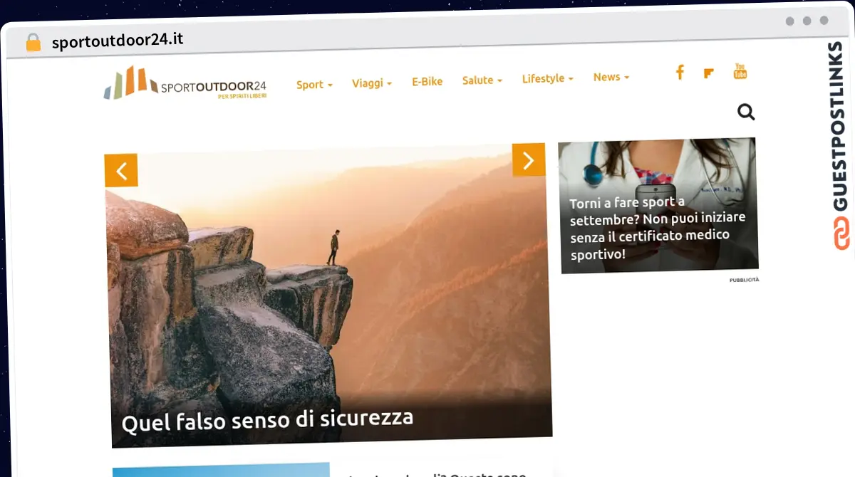 Publish Guest Post on sportoutdoor24.it