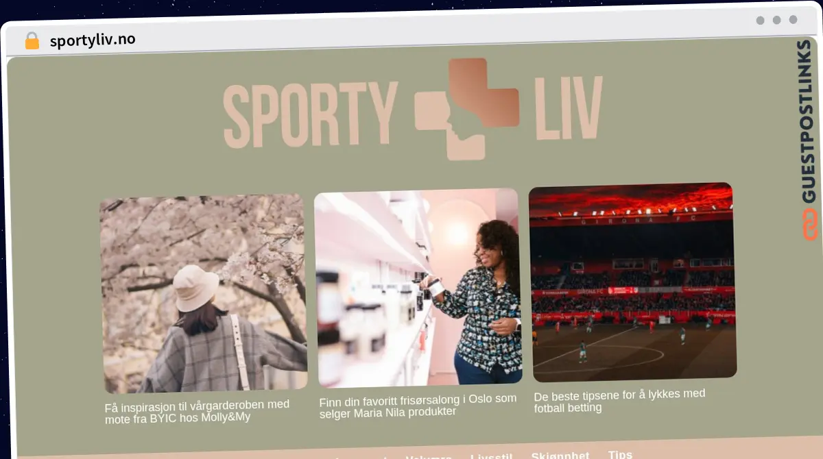 Publish Guest Post on sportyliv.no