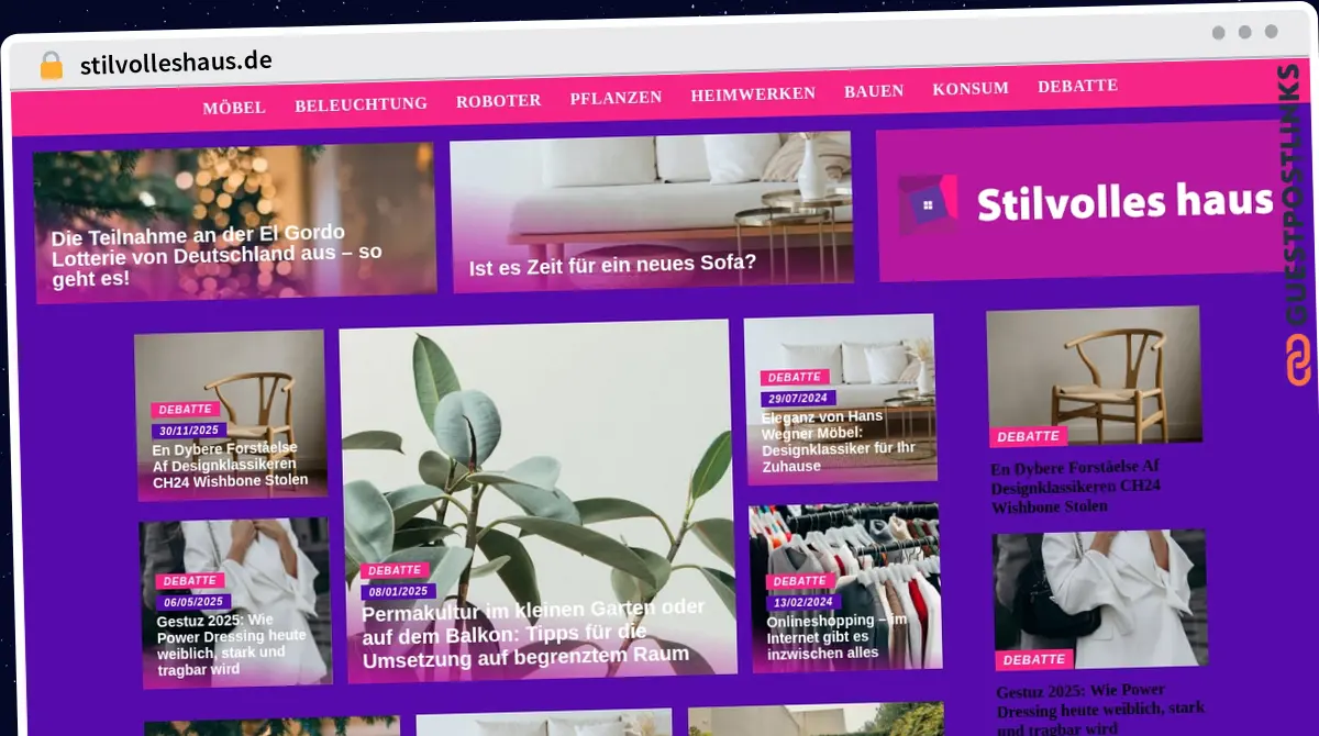 Publish Guest Post on stilvolleshaus.de