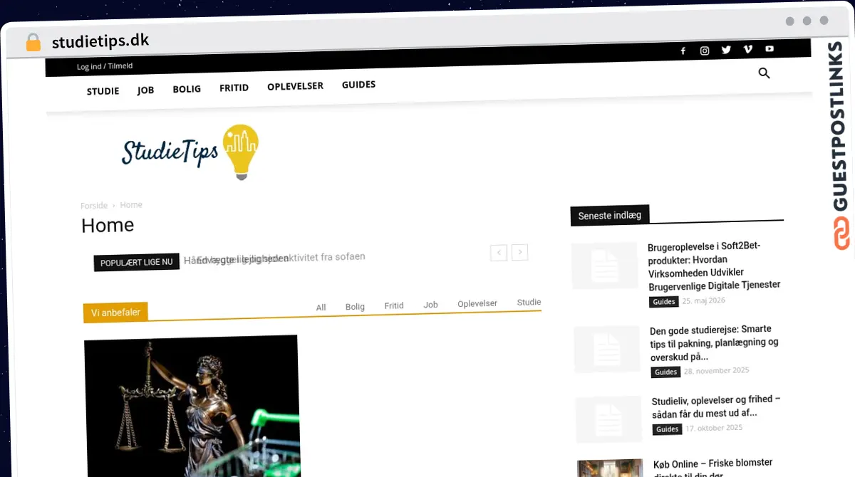 Publish Guest Post on studietips.dk