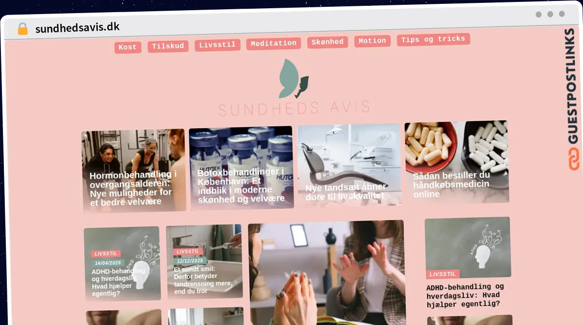 Publish Guest Post on sundhedsavis.dk