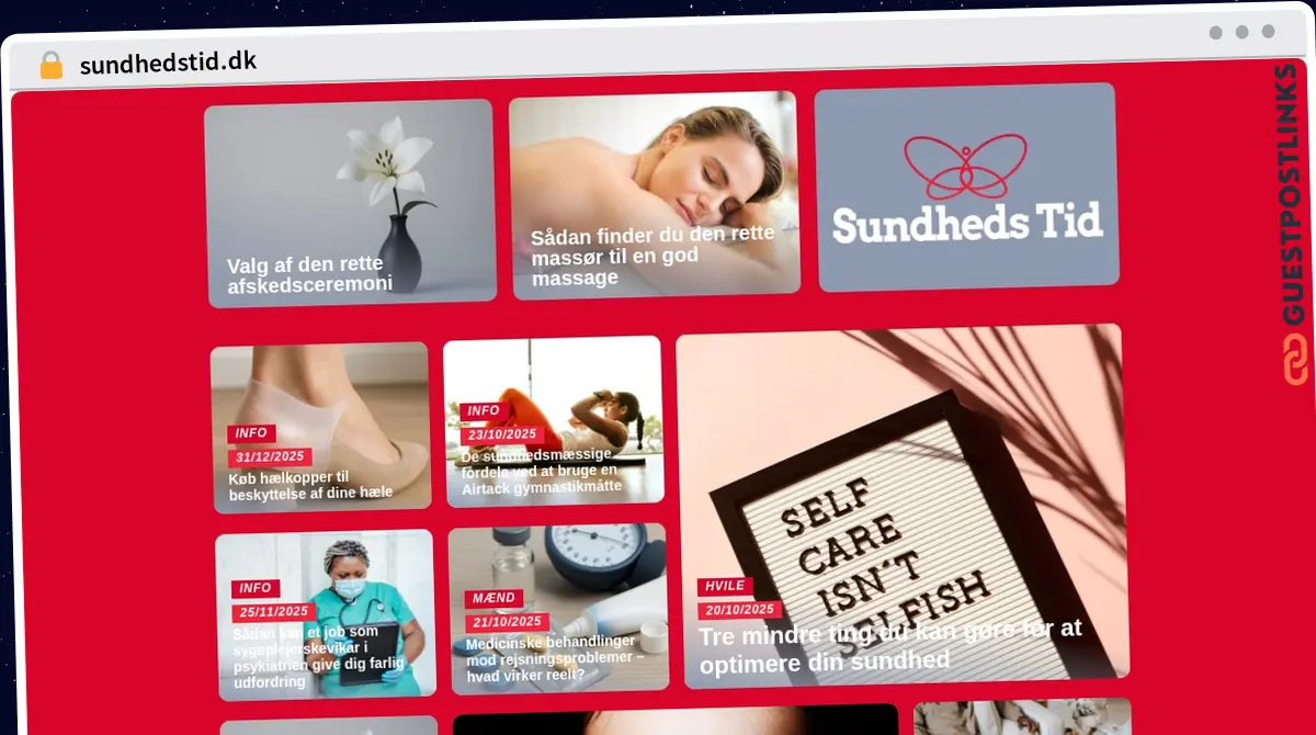 Publish Guest Post on sundhedstid.dk