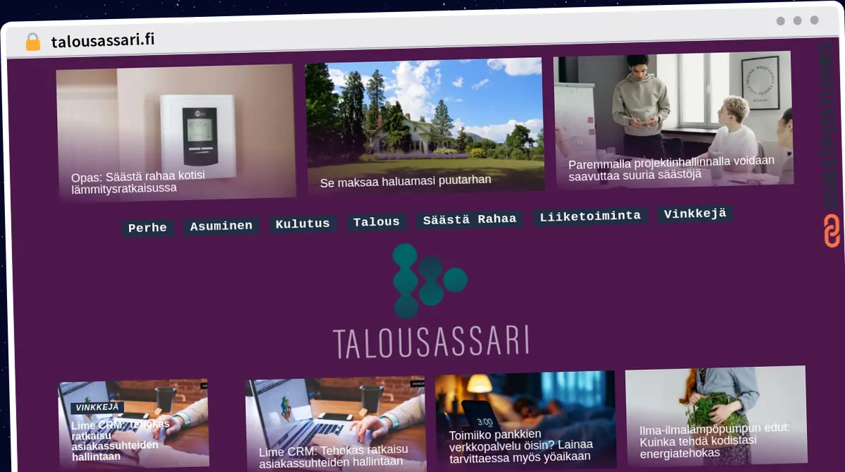 Publish Guest Post on talousassari.fi