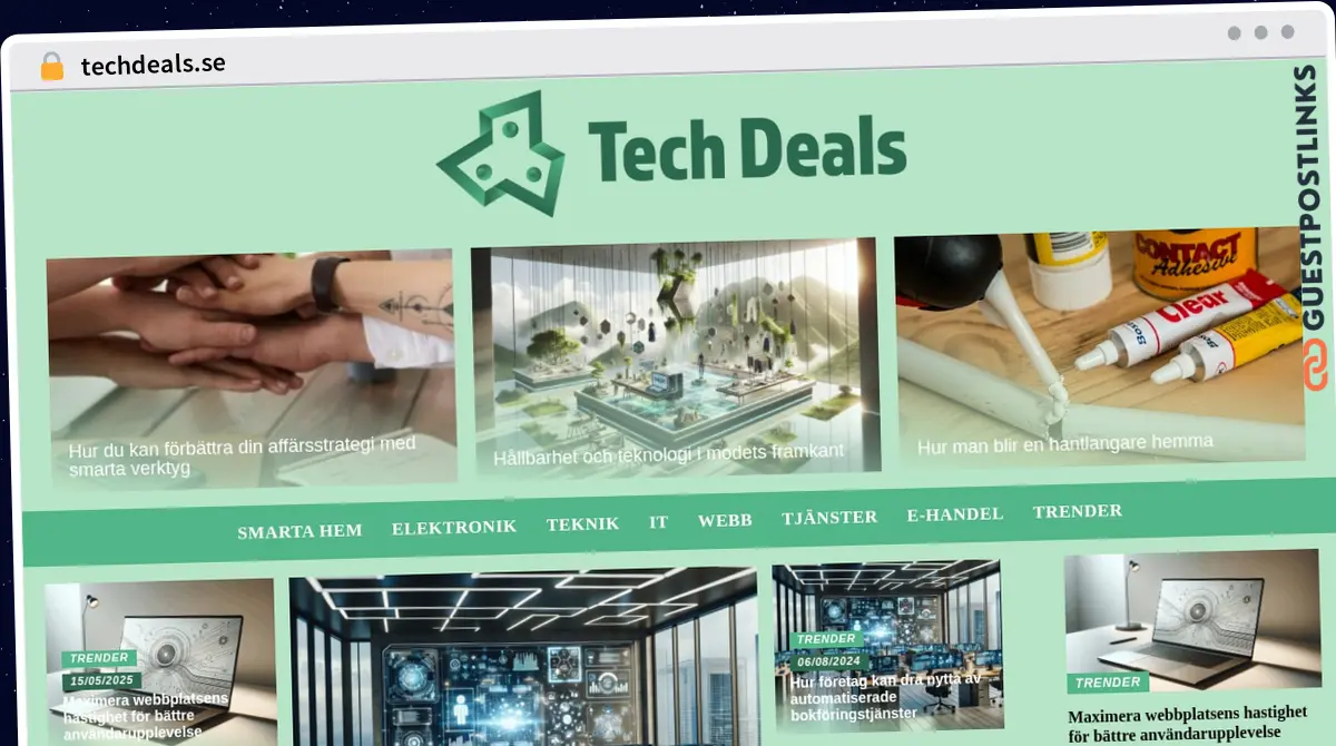 Publish Guest Post on techdeals.se