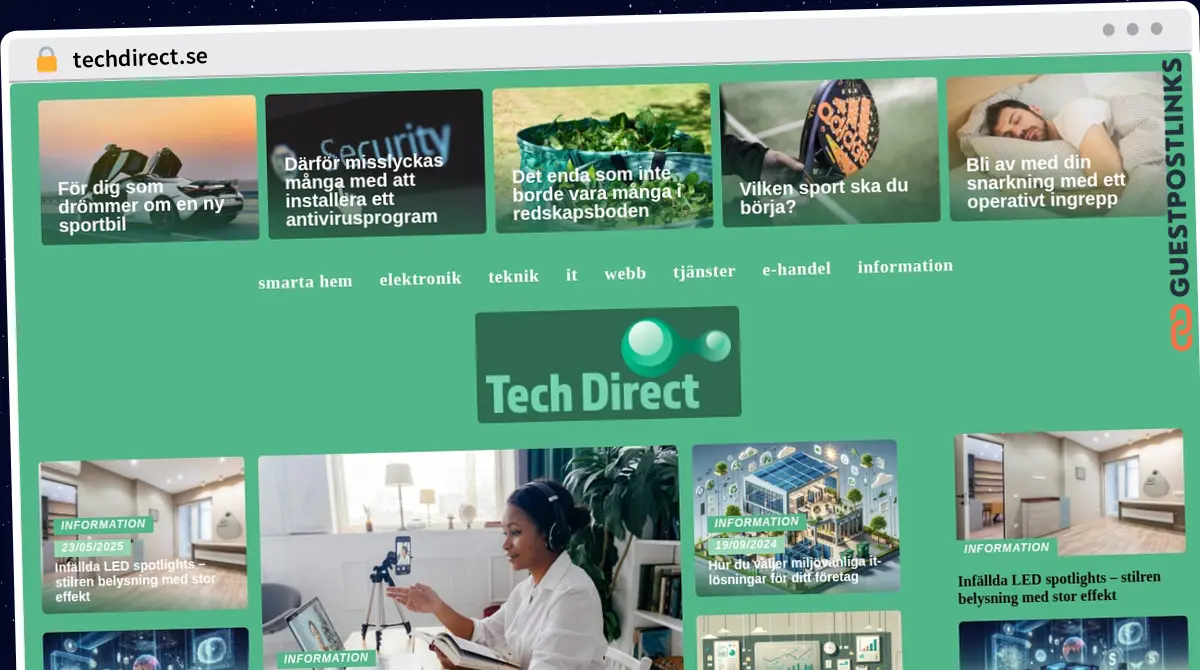 Publish Guest Post on techdirect.se