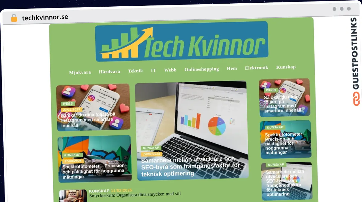 Publish Guest Post on techkvinnor.se