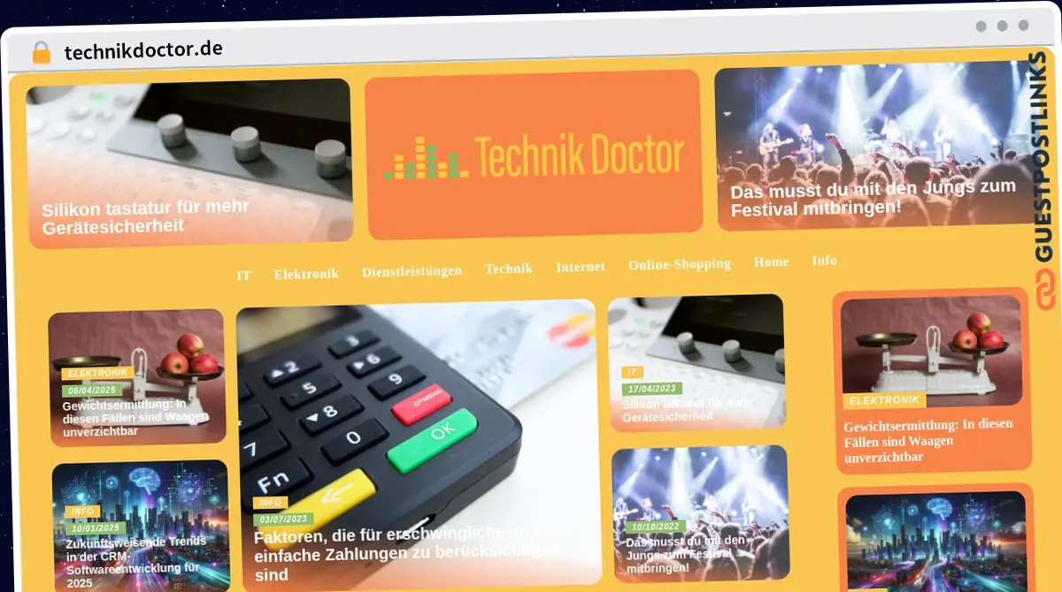 Publish Guest Post on technikdoctor.de