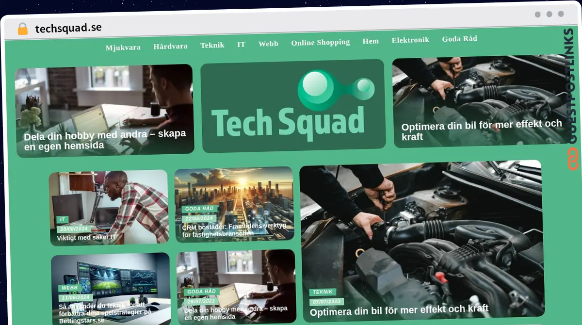 Publish Guest Post on techsquad.se