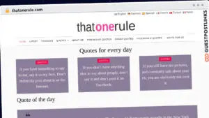 Publish Guest Post on thatonerule.com
