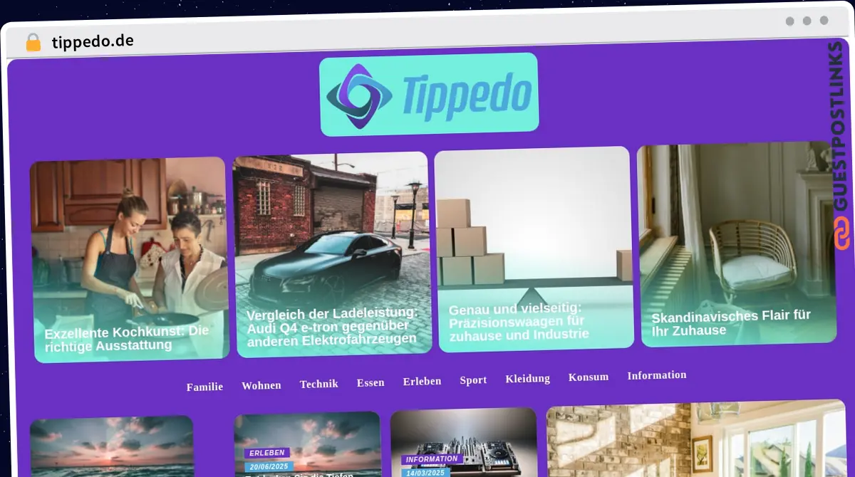 Publish Guest Post on tippedo.de