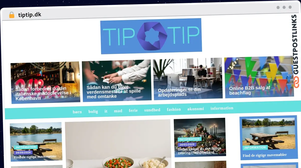 Publish Guest Post on tiptip.dk