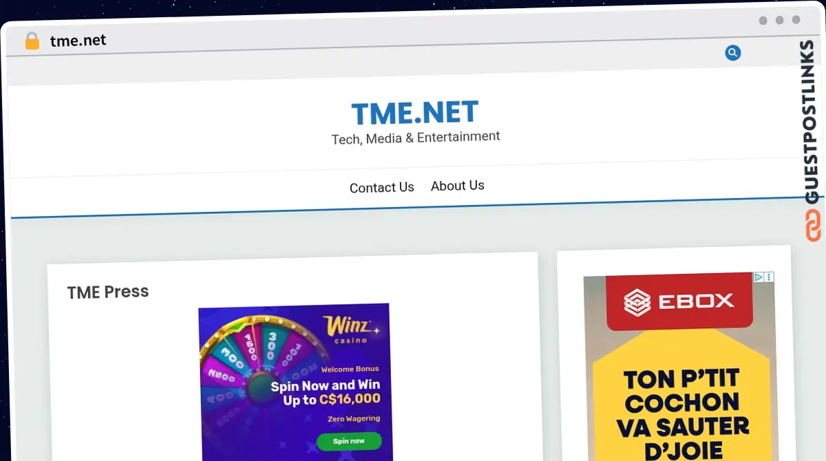 Publish Guest Post on tme.net