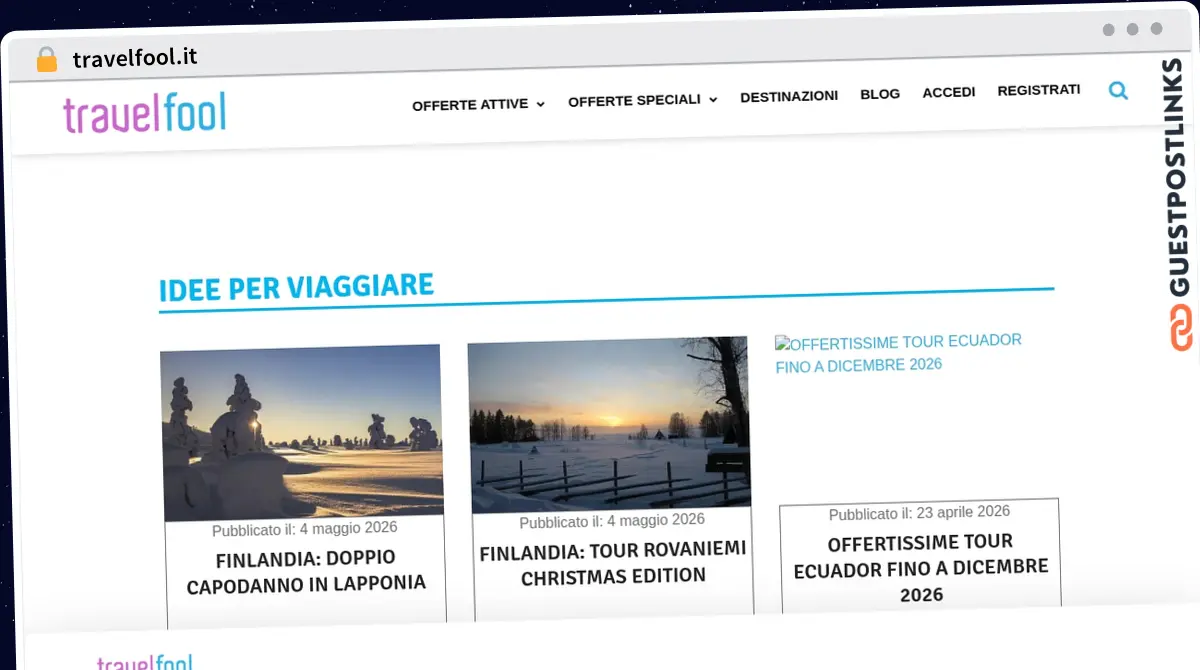 Publish Guest Post on travelfool.it