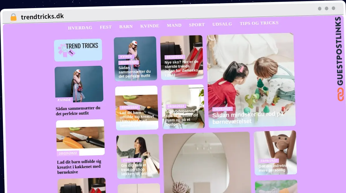 Publish Guest Post on trendtricks.dk