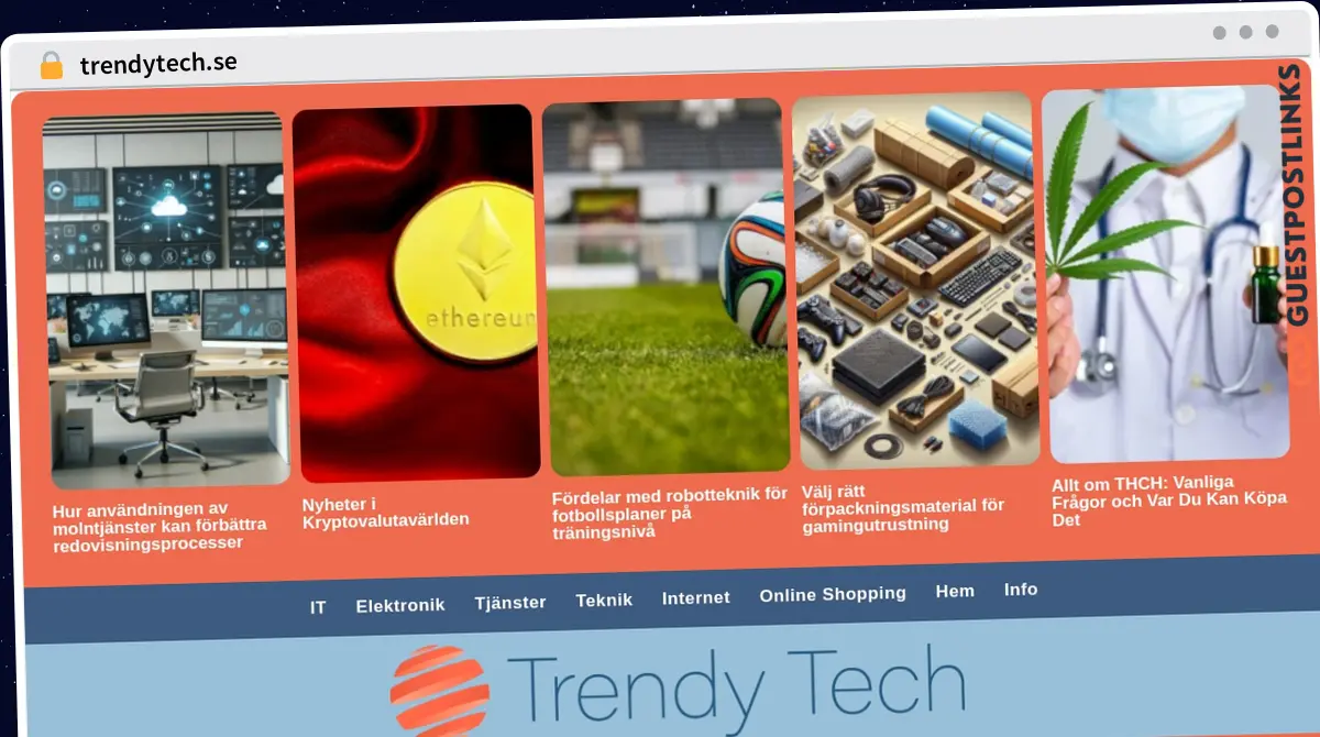 Publish Guest Post on trendytech.se