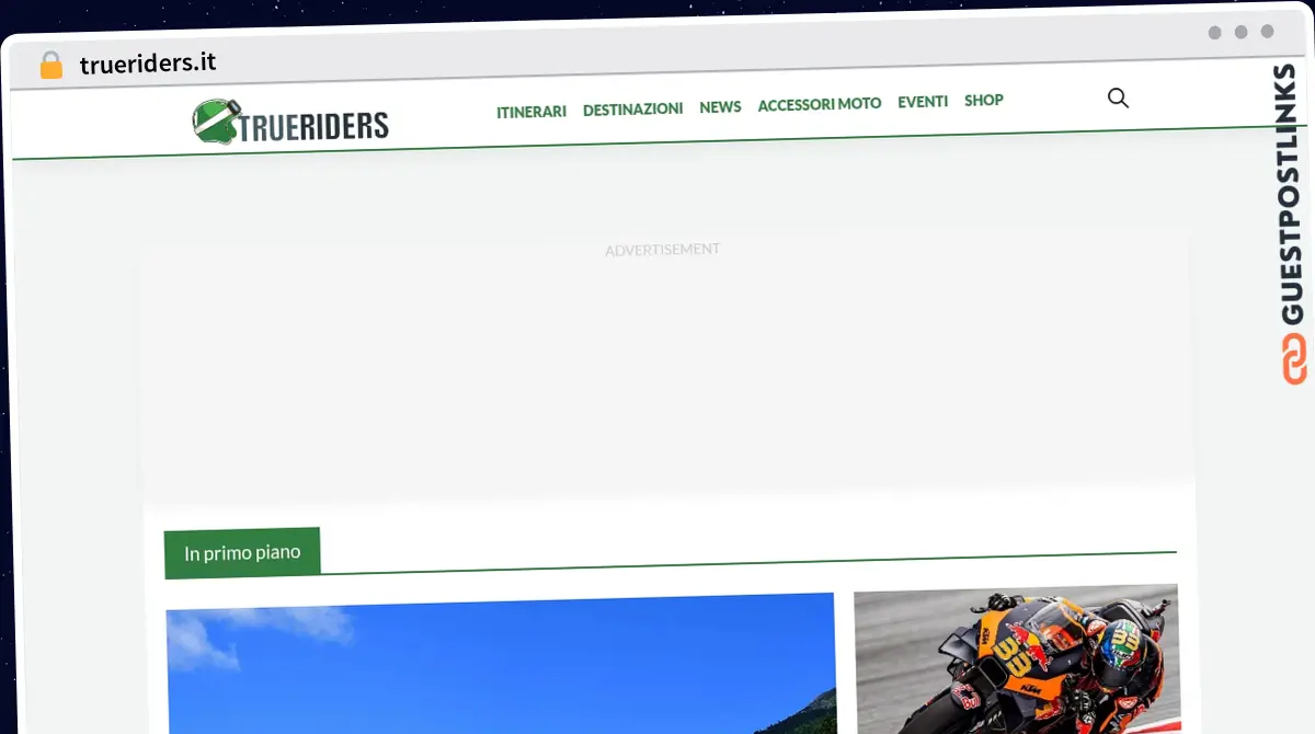 Publish Guest Post on trueriders.it