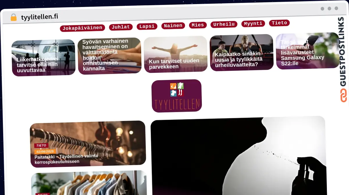 Publish Guest Post on tyylitellen.fi