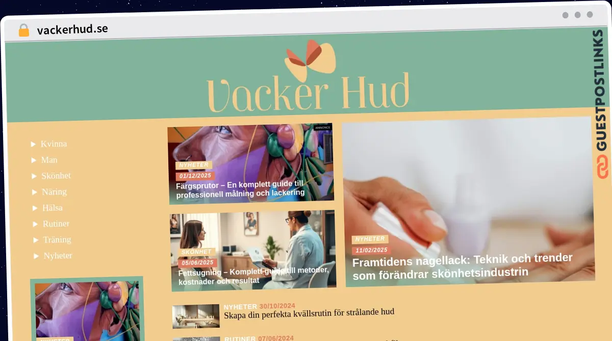 Publish Guest Post on vackerhud.se