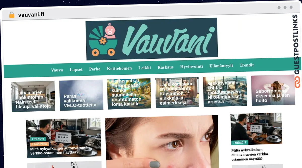 Publish Guest Post on vauvani.fi