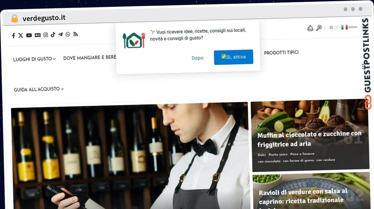 Publish Guest Post on verdegusto.it