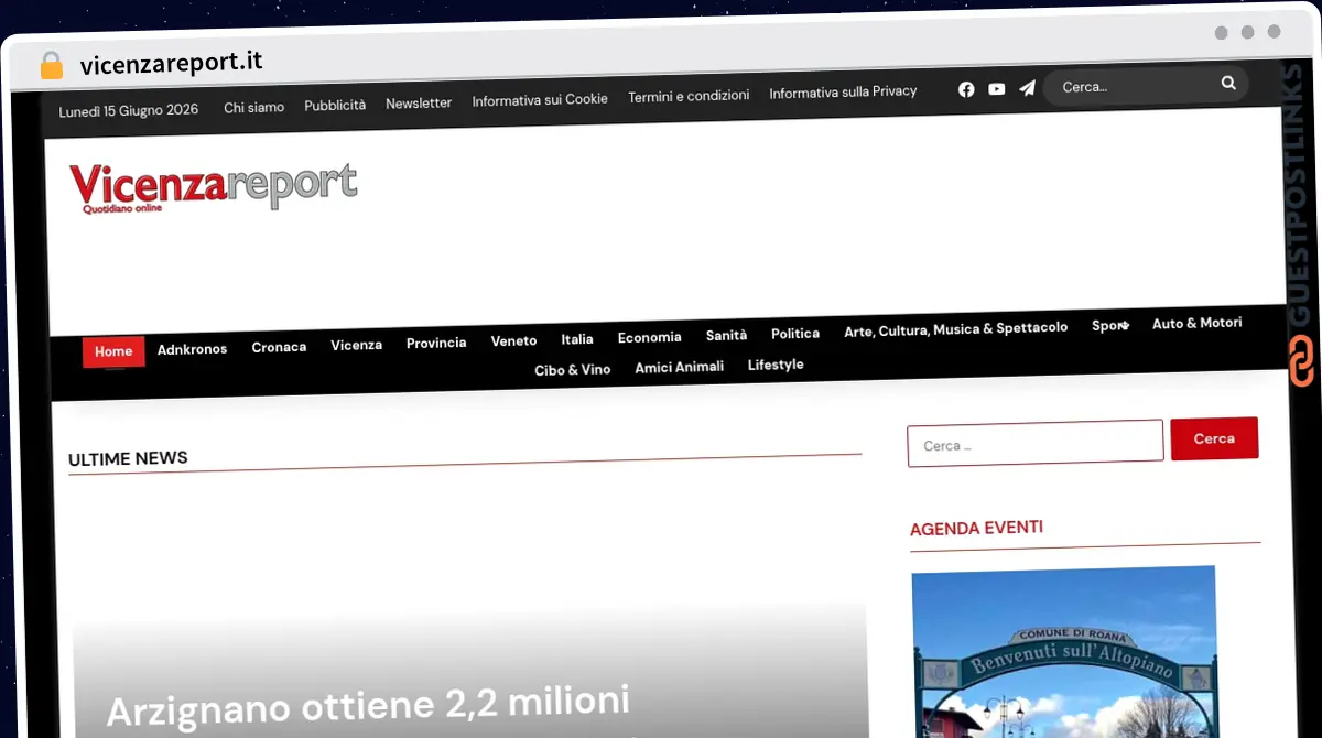 Publish Guest Post on vicenzareport.it
