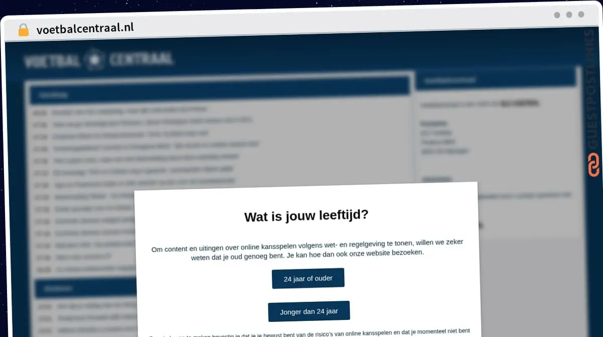 Publish Guest Post on voetbalcentraal.nl