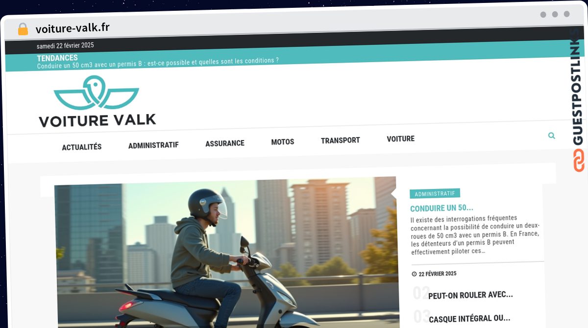 Publish Guest Post on voiture-valk.fr
