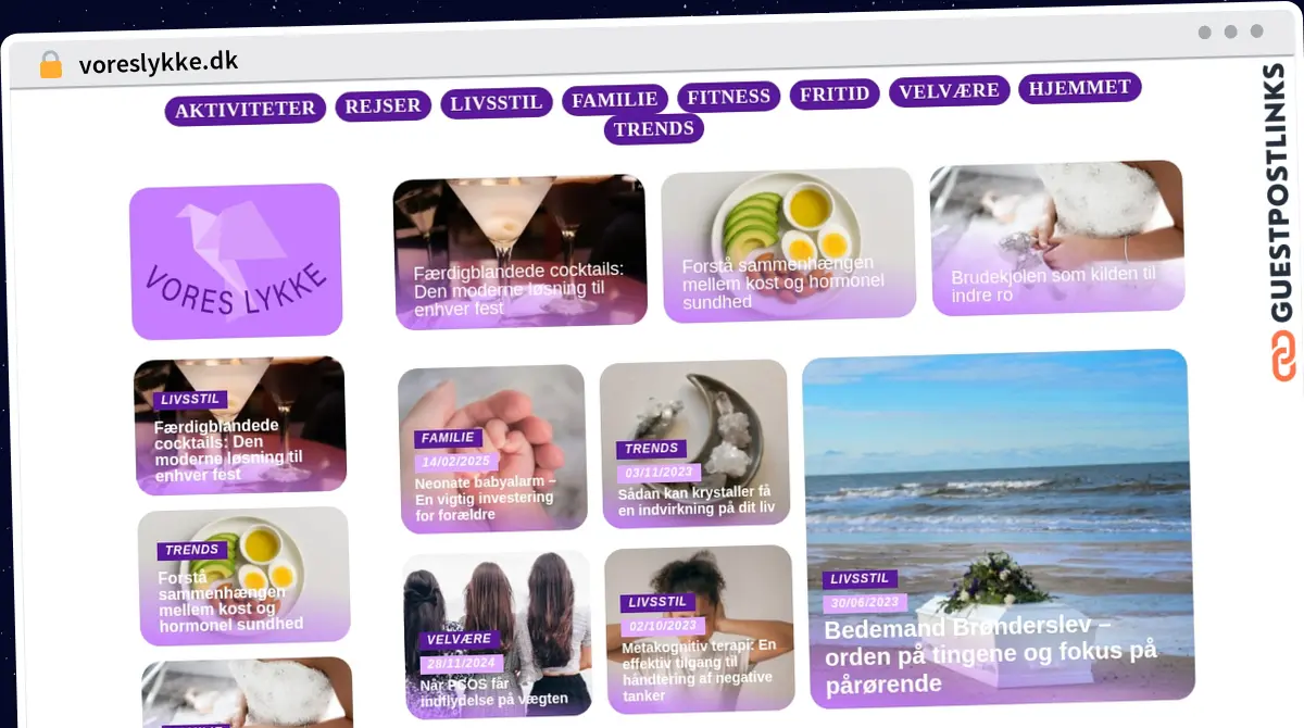 Publish Guest Post on voreslykke.dk