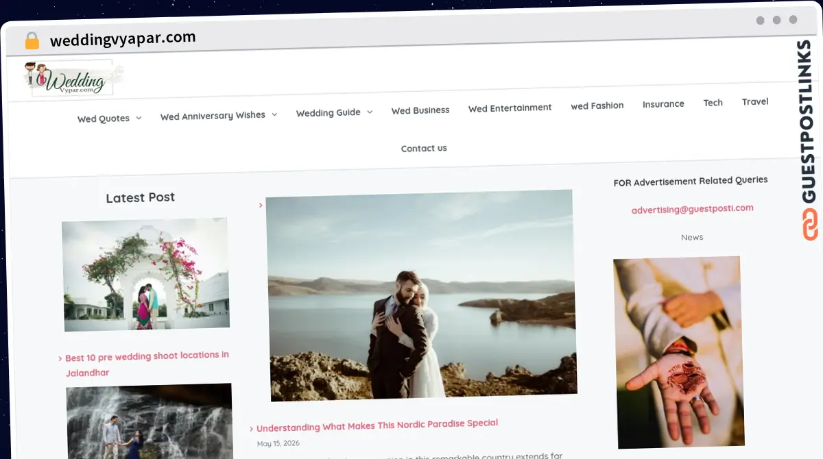 Publish Guest Post on weddingvyapar.com