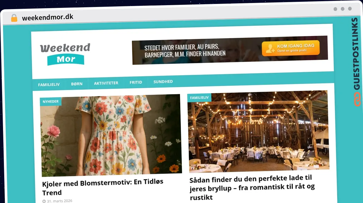 Publish Guest Post on weekendmor.dk