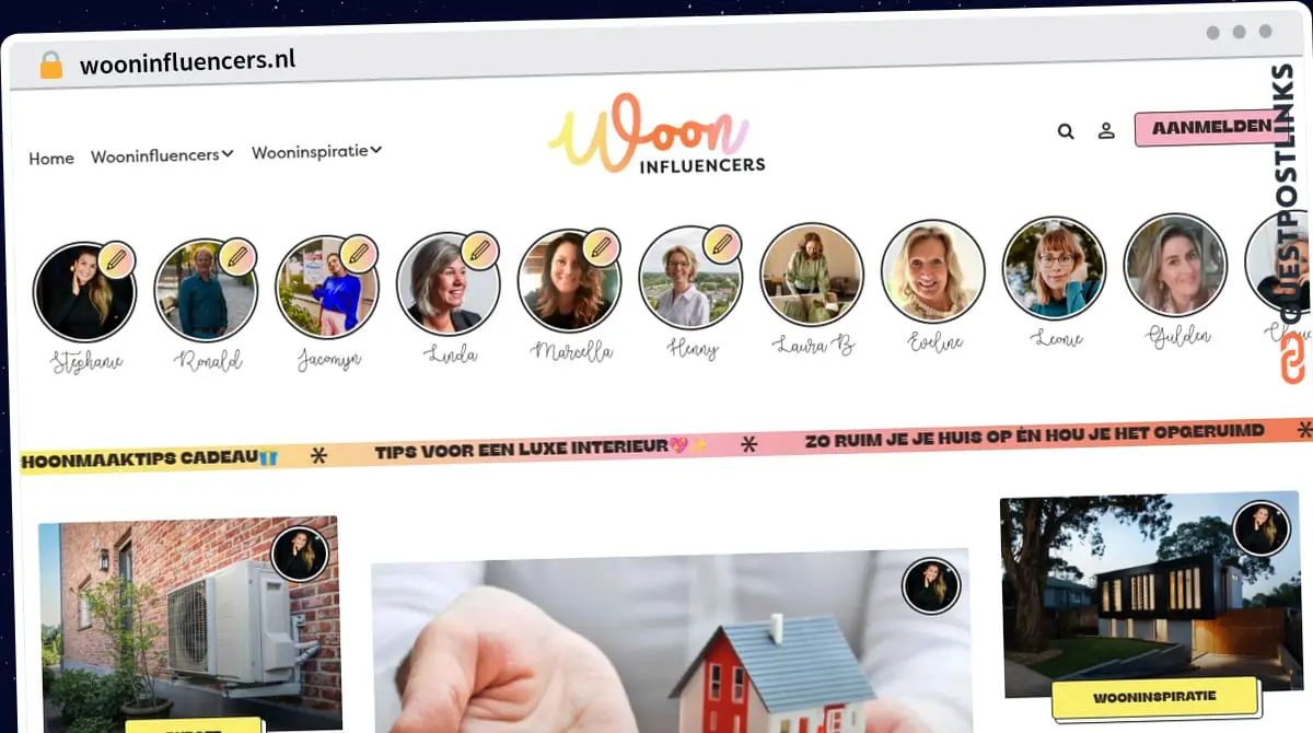 Publish Guest Post on wooninfluencers.nl