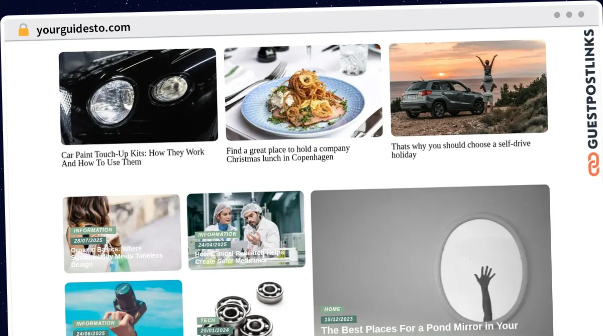 Publish Guest Post on yourguidesto.com