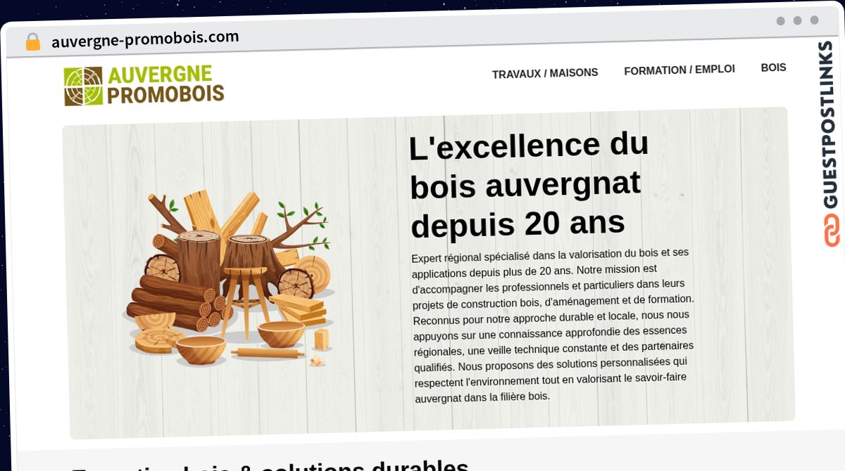 Publish Guest Post on auvergne-promobois.com