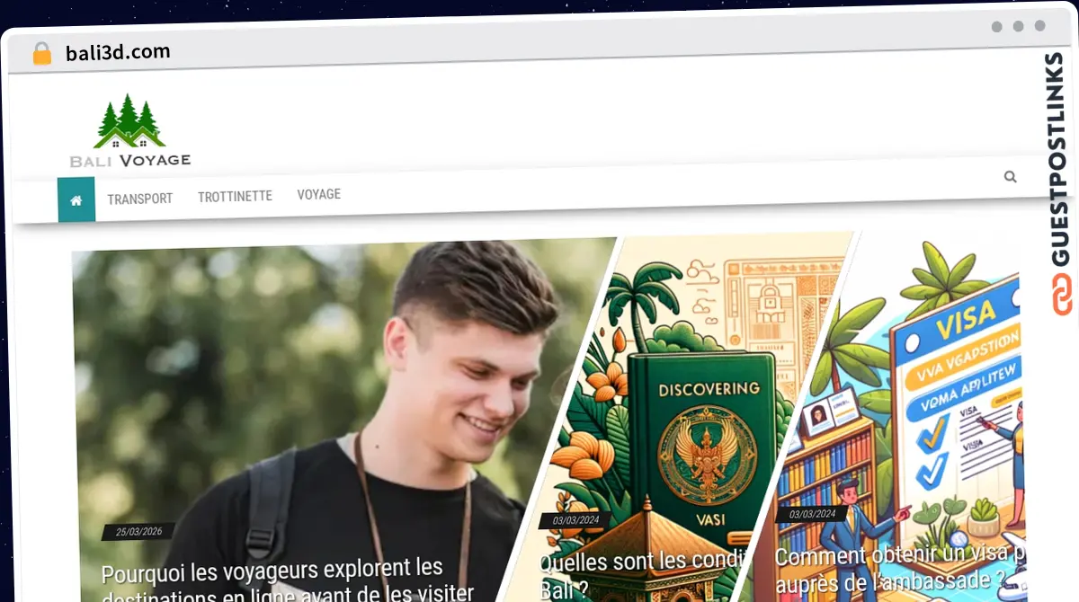 Publish Guest Post on bali3d.com