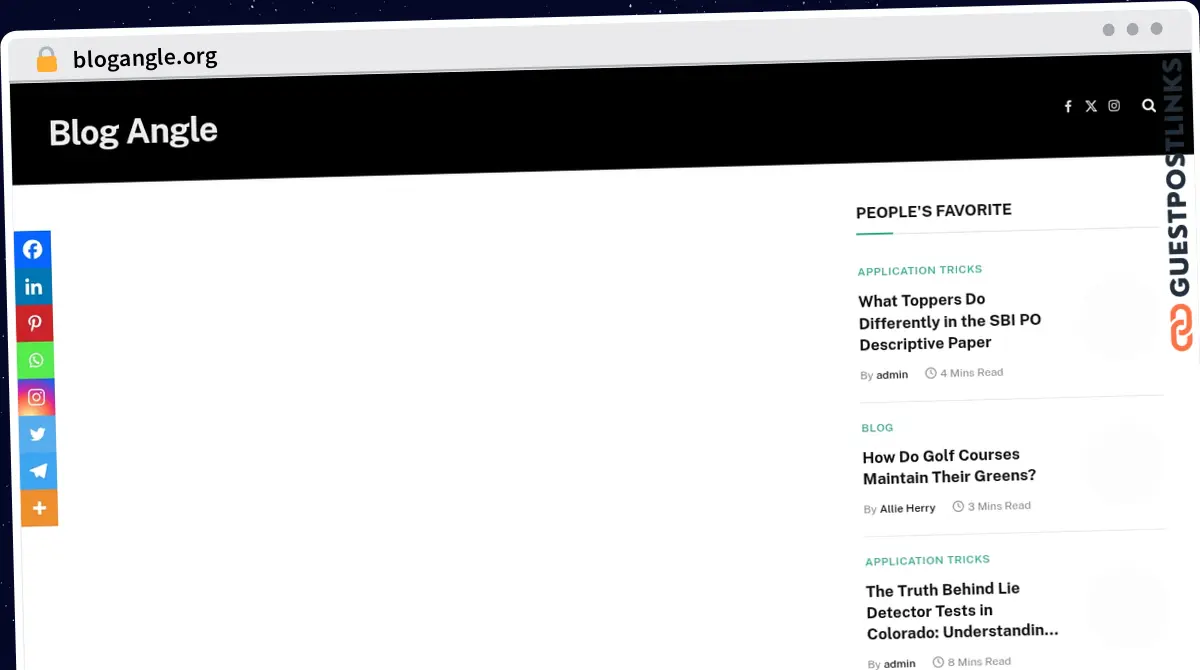 Publish Guest Post on blogangle.org