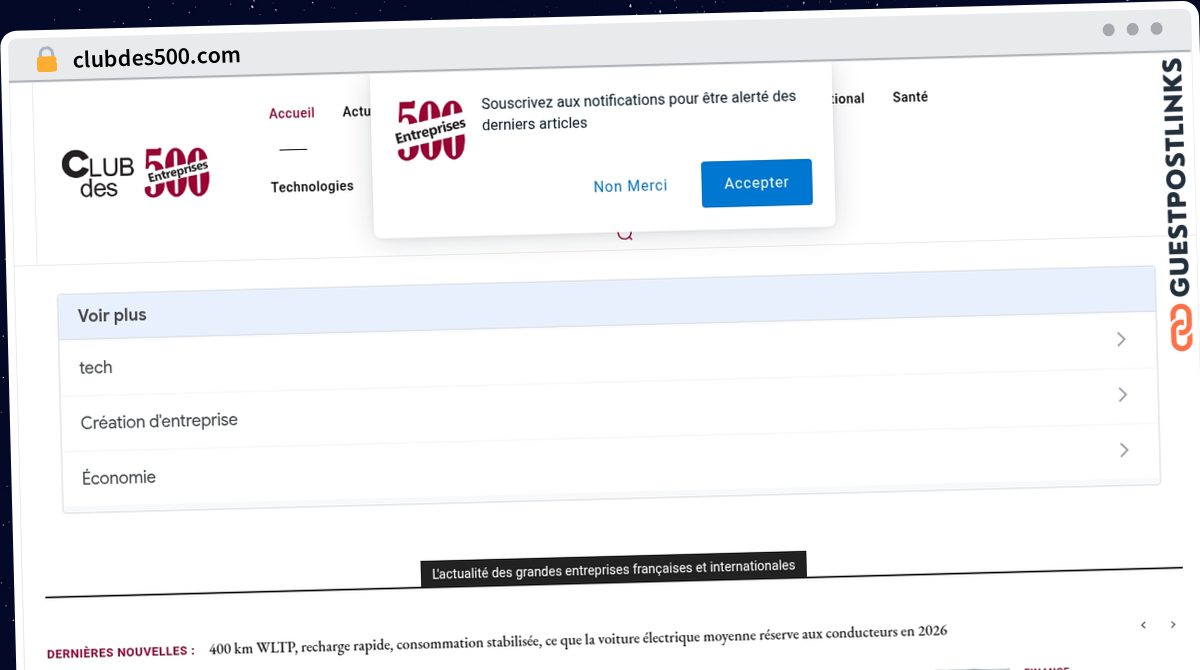 Publish Guest Post on clubdes500.com