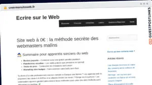 Publish Guest Post on creermonsiteweb.fr