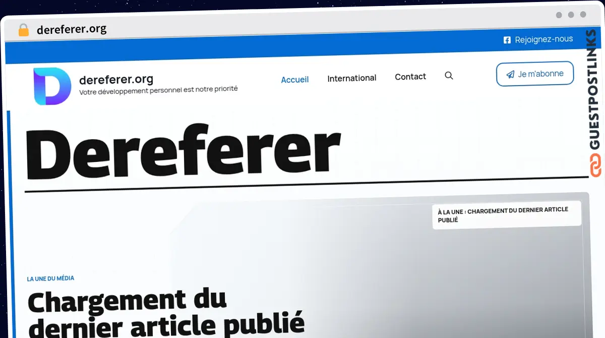Publish Guest Post on dereferer.org