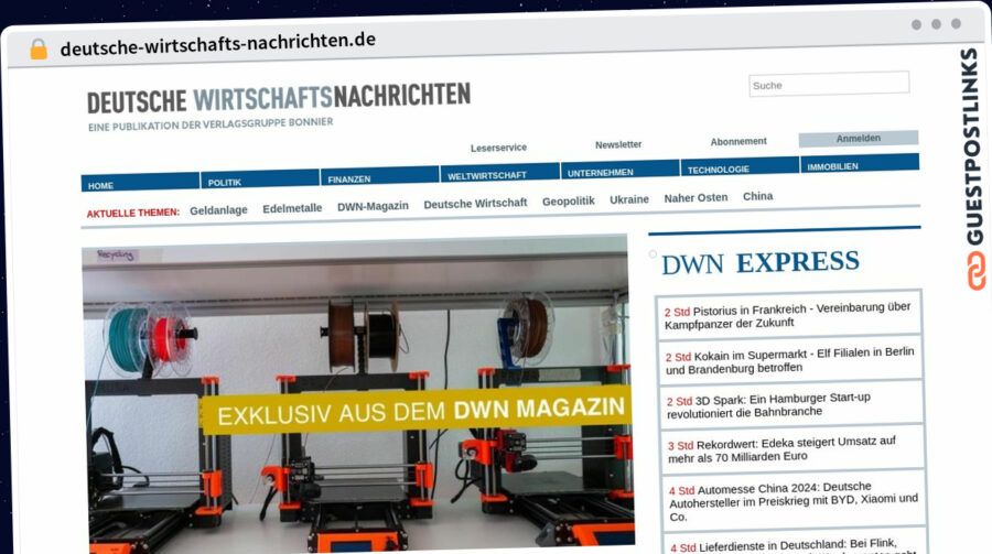 Publish Guest Post on deutsche-wirtschafts-nachrichten.de