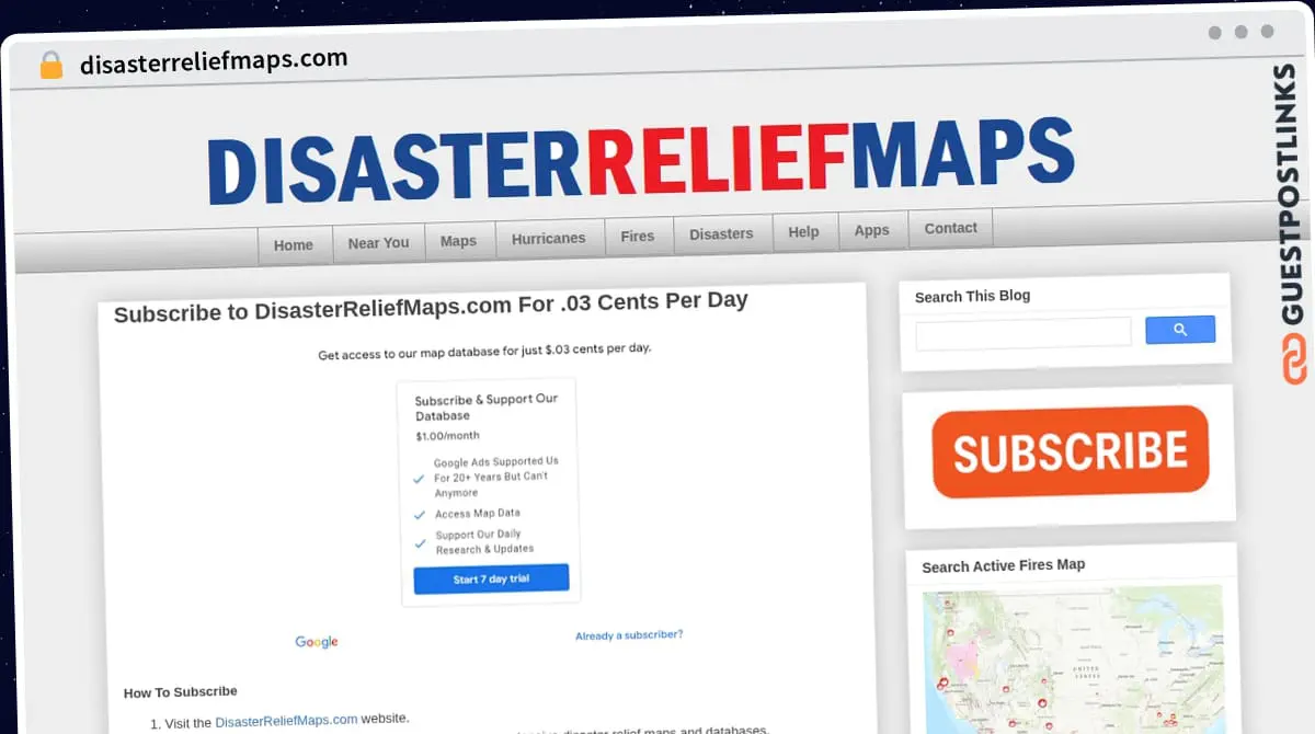Publish Guest Post on disasterreliefmaps.com