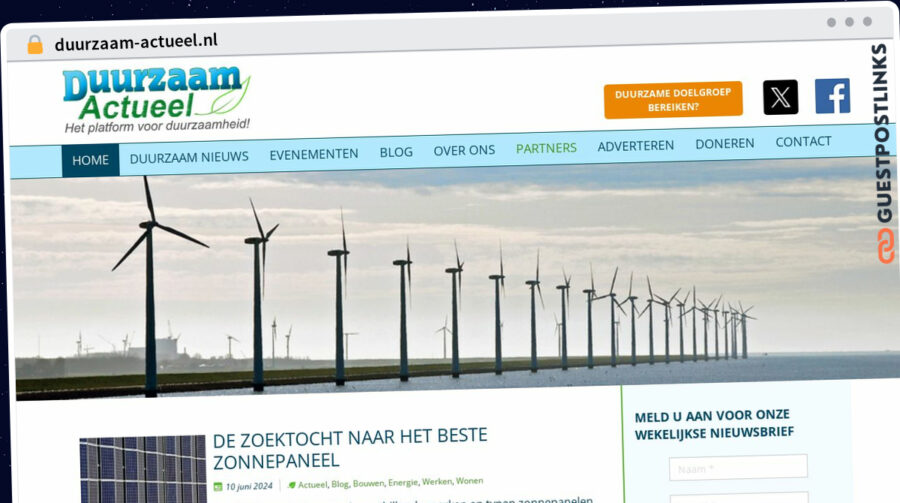 Publish Guest Post on duurzaam-actueel.nl