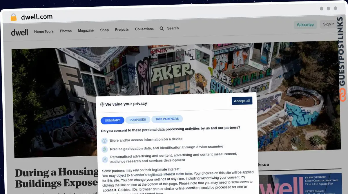 Publish Guest Post on dwell.com