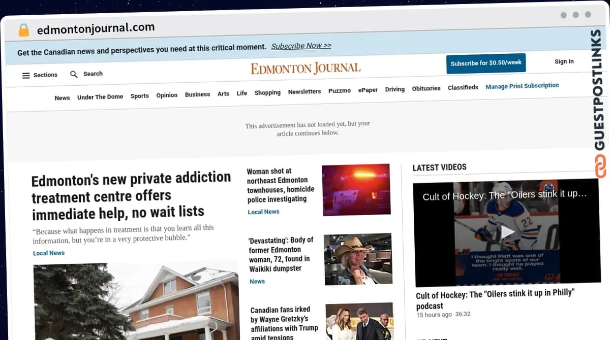 Publish Guest Post on edmontonjournal.com