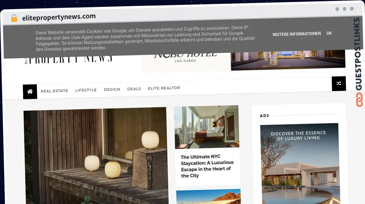 Publish Guest Post on elitepropertynews.com