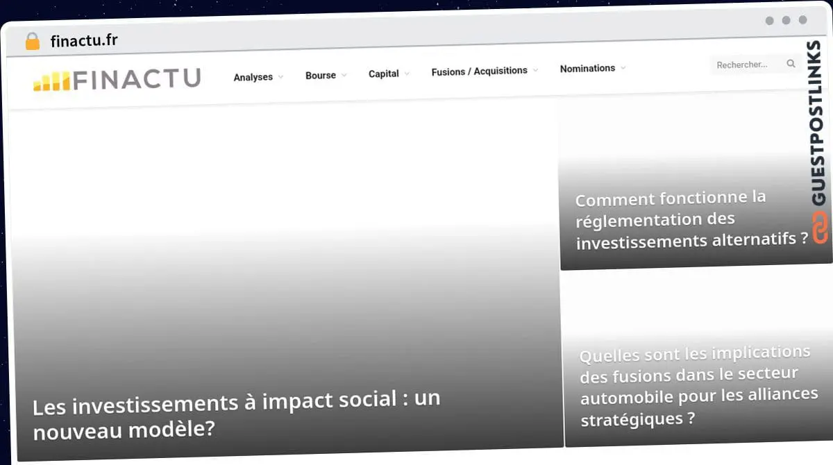 Publish Guest Post on finactu.fr