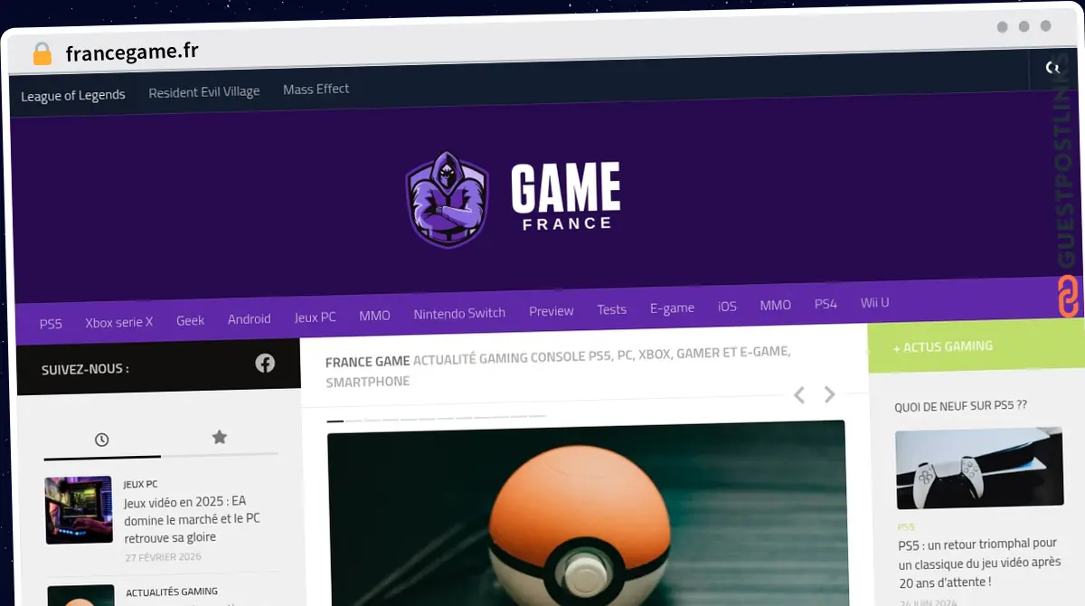 Publish Guest Post on francegame.fr