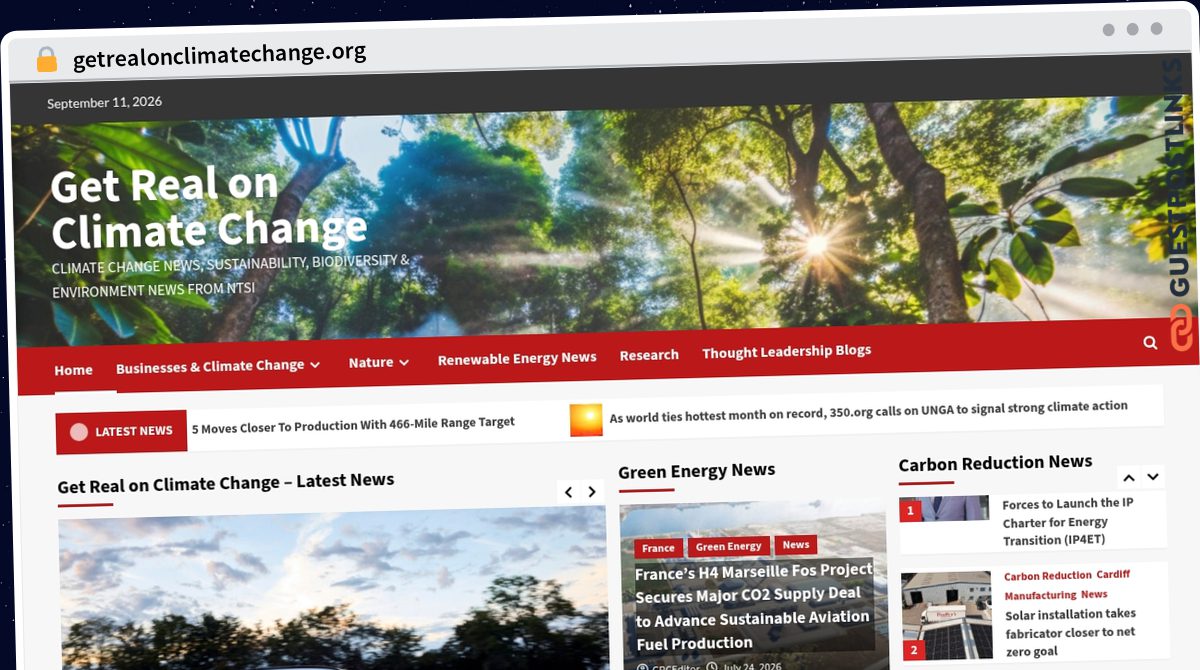 Publish Guest Post on getrealonclimatechange.org